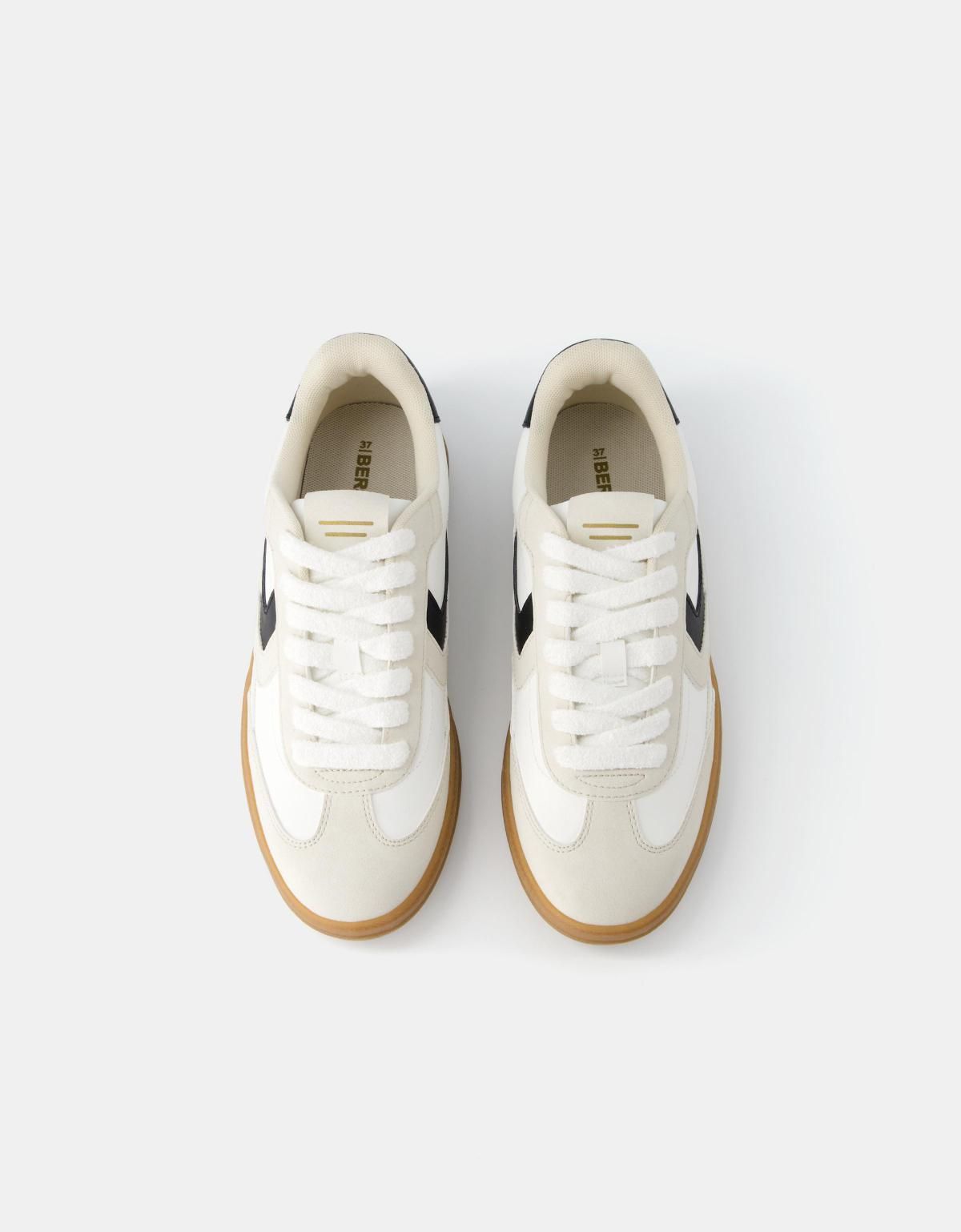 버쉬카 레이스 디테일 레트로 스니커즈 1418/460 WHITE - 상세 이미지 4