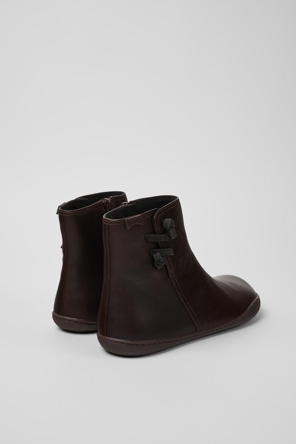 캠퍼 컴포트 브라운 레더 앵클부츠 Peu K400676-007 BROWN - 상세 이미지 3