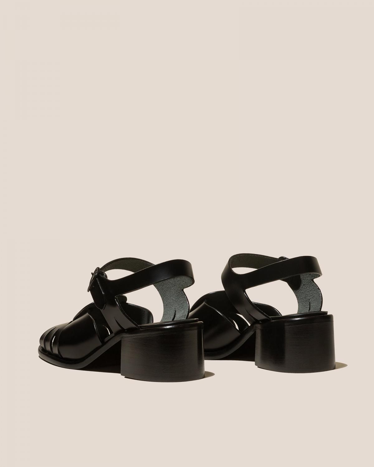 헤레우 ANCORA 스퀘어 힐 오픈토 피셔맨 샌들 8830262083916 BLACK - 상세 이미지 3