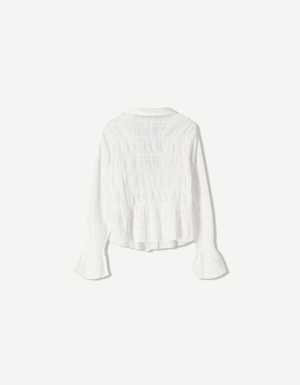 버쉬카 러스틱 셔링 블라우스 6258/494 WHITE - 상세 이미지 5