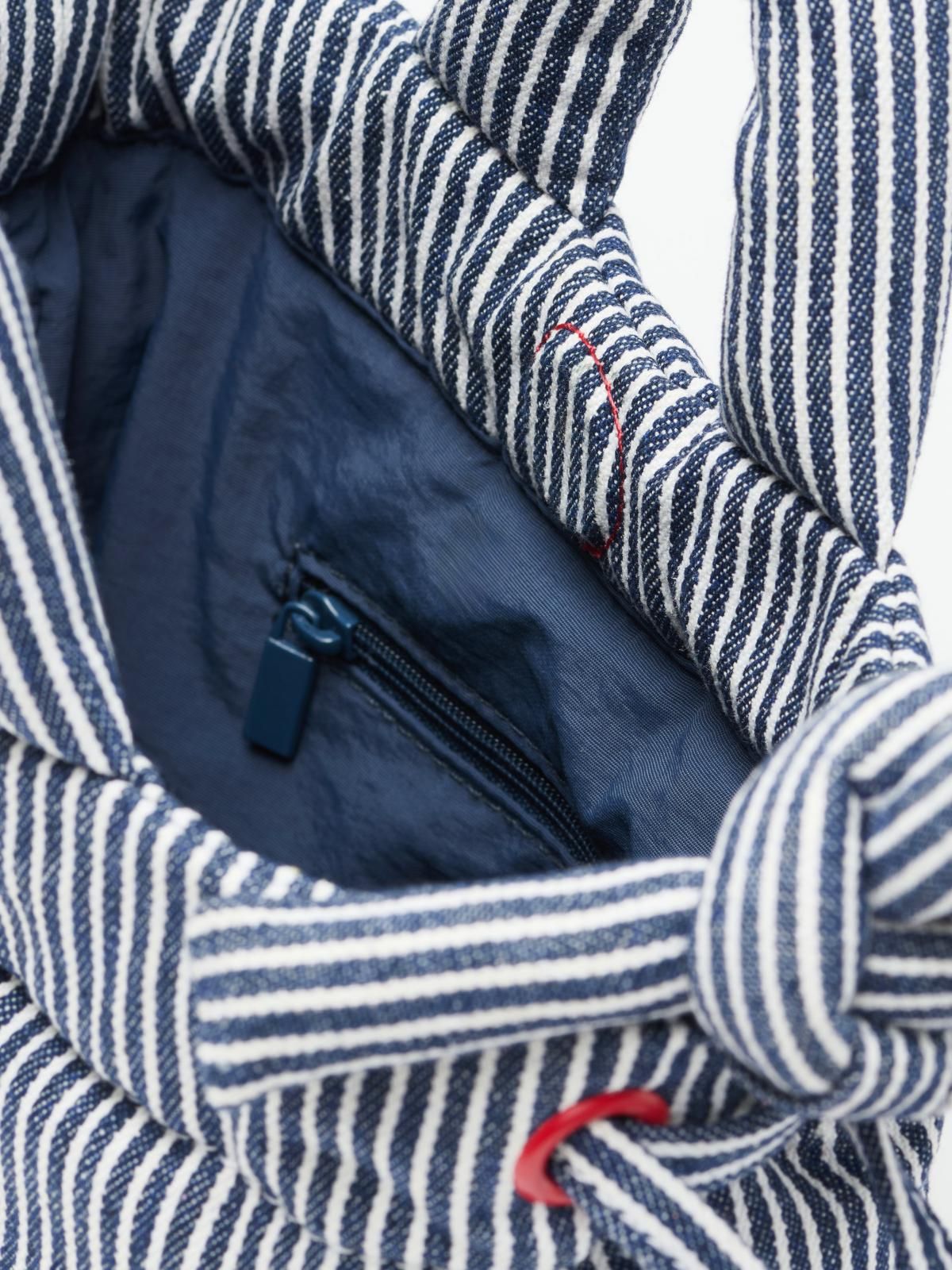 올랜드 스트라이프 소프트 미니 크로스백 Micro Ona 49210593706319 COTTON NAVY STRIPE - 상세 이미지 2