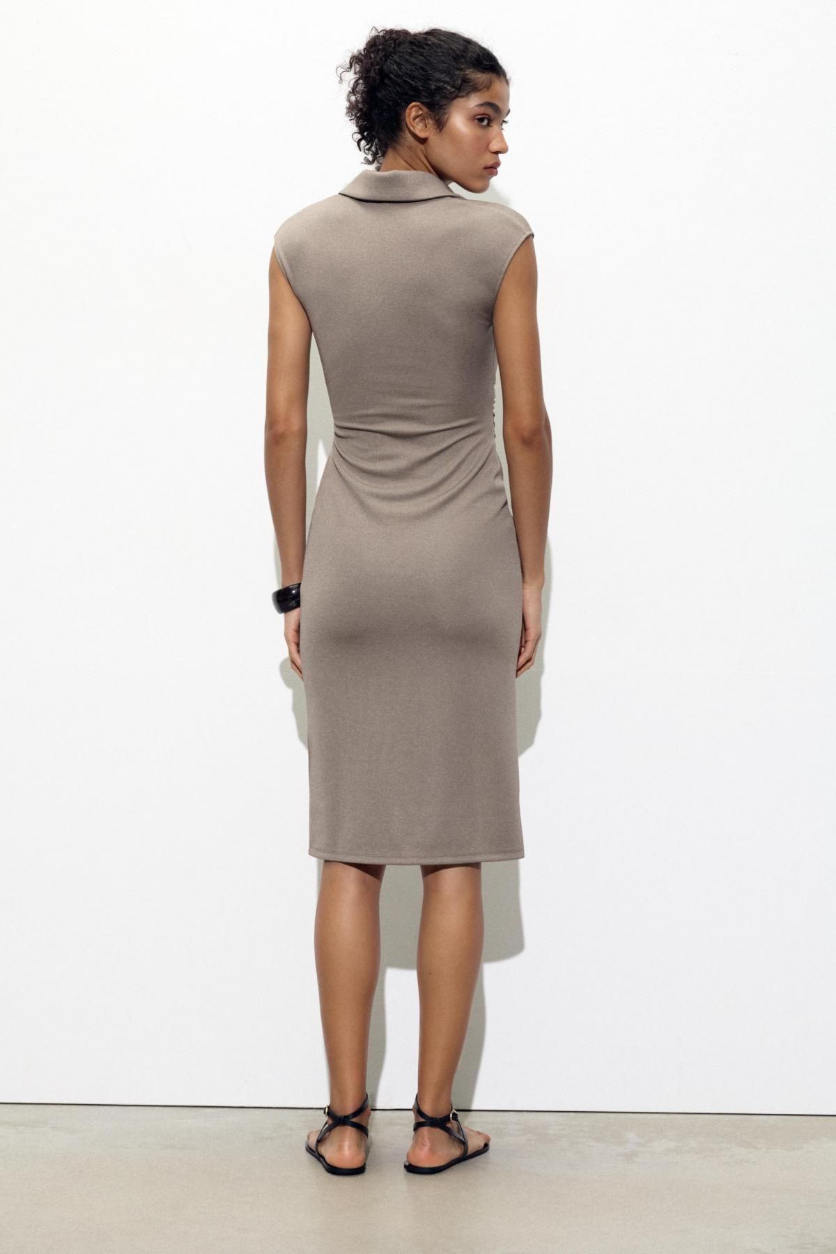 자라 피케 셔츠 원피스 3644/176 BEIGE - 상세 이미지 4