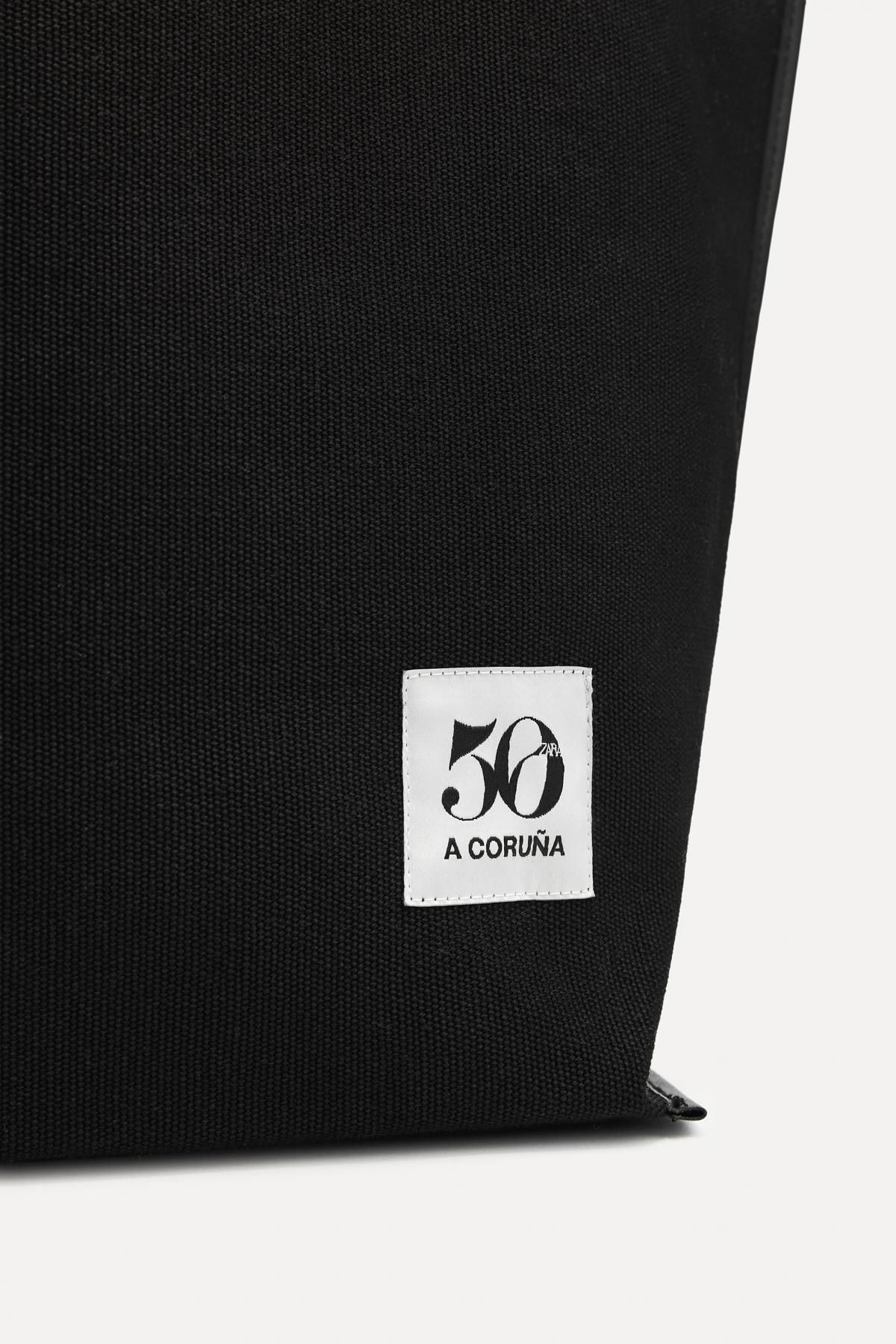 자라 50주년 라벨 토트백 0051/202 BLACK - 상세 이미지 4