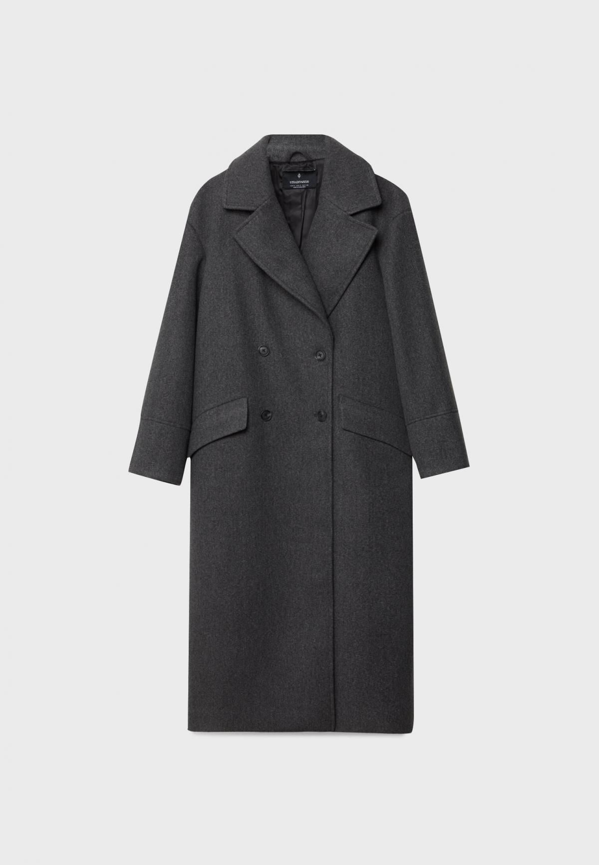 스트라디바리우스 오버사이즈 소프트터치 더블 코트 5814/922 DARK GREY - 메인 이미지