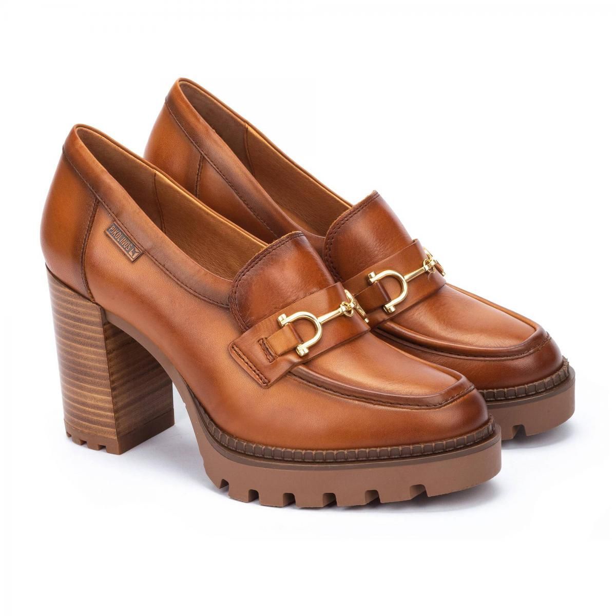 피콜리노스 청키힐 메탈장식 로퍼 펌프스 CERVERA W1J-3887 BRANDY - 상세 이미지 2