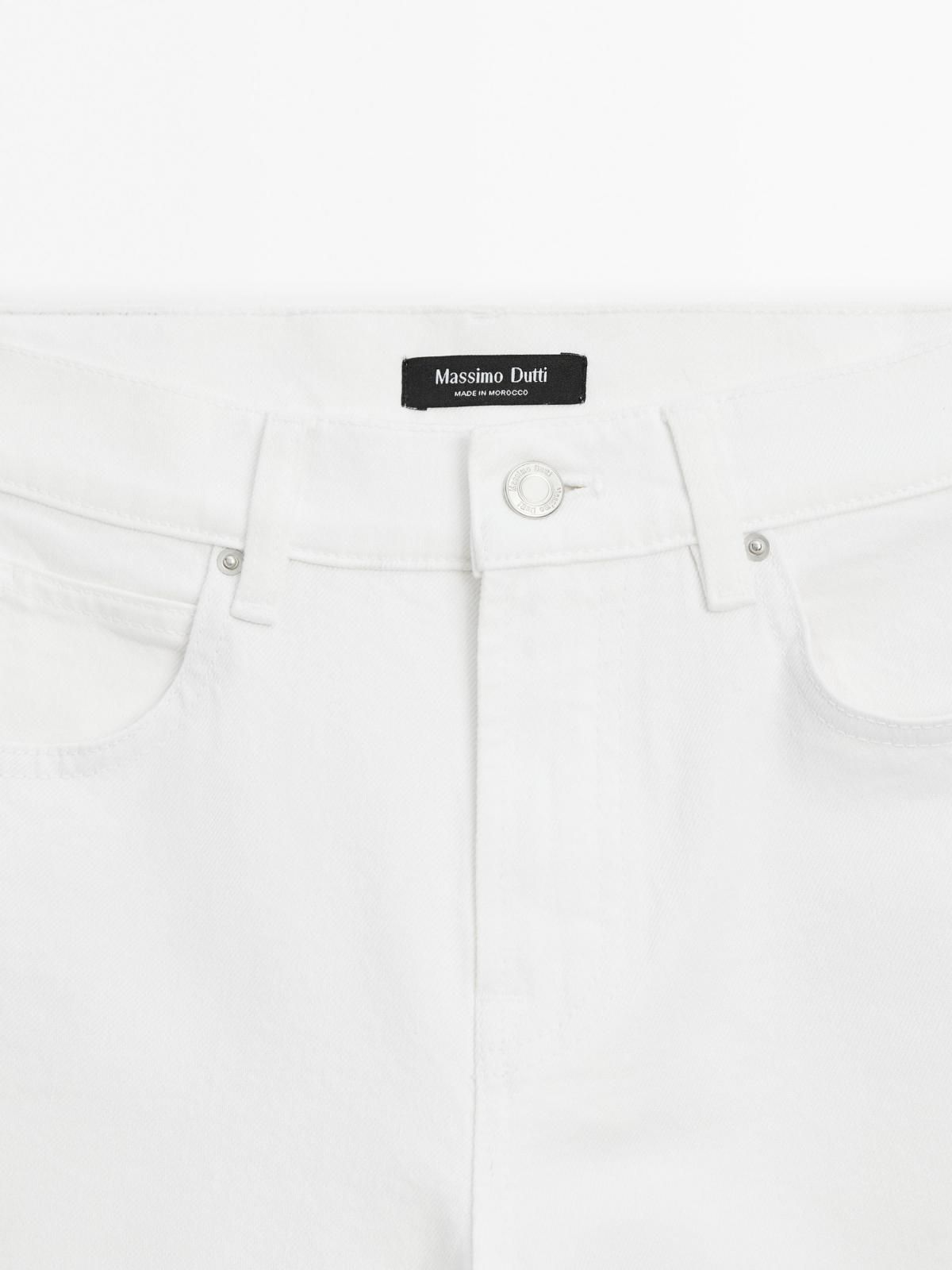 마시모두띠 화이트 미드라이즈 슬림핏 크롭 데님 팬츠 5060/718 OFF WHITE - 상세 이미지 4