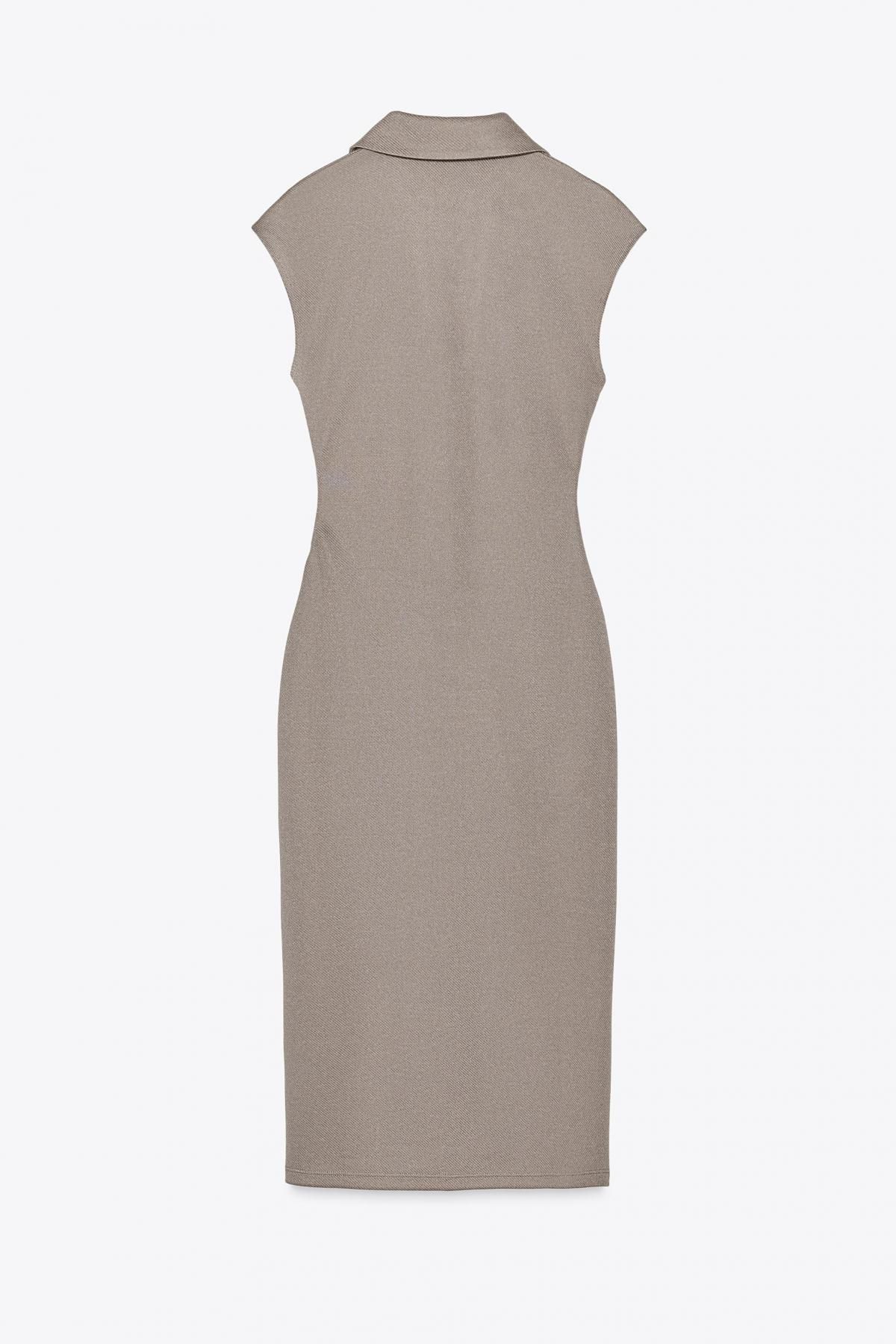 자라 피케 셔츠 원피스 3644/176 BEIGE - 상세 이미지 5