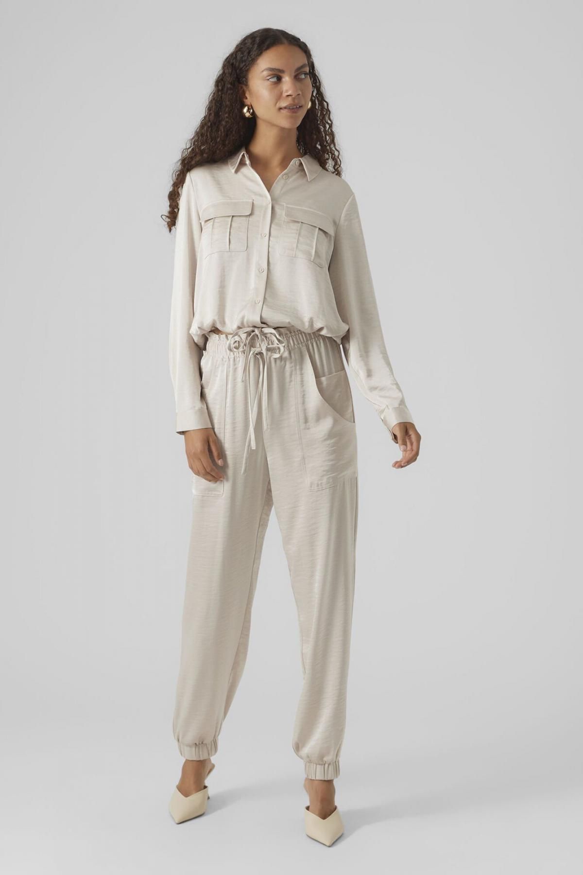 베로모다 새틴 터치 슬림핏 조거 팬츠 6398243 GRIS - 상세 이미지 2