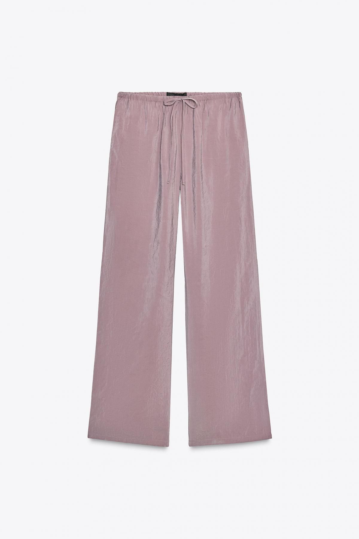자라 와이드 플루이드 밴딩 팬츠 3067/450 LIGHT LILAC - 상세 이미지 5