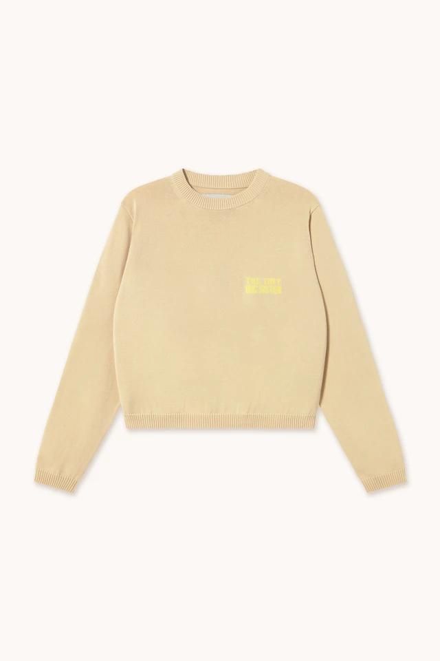 타이니코튼 베이직 라운드넥 크롭 맨투맨 JERSEY CHLOE SS25-774103 BEIGE - 상품 이미지