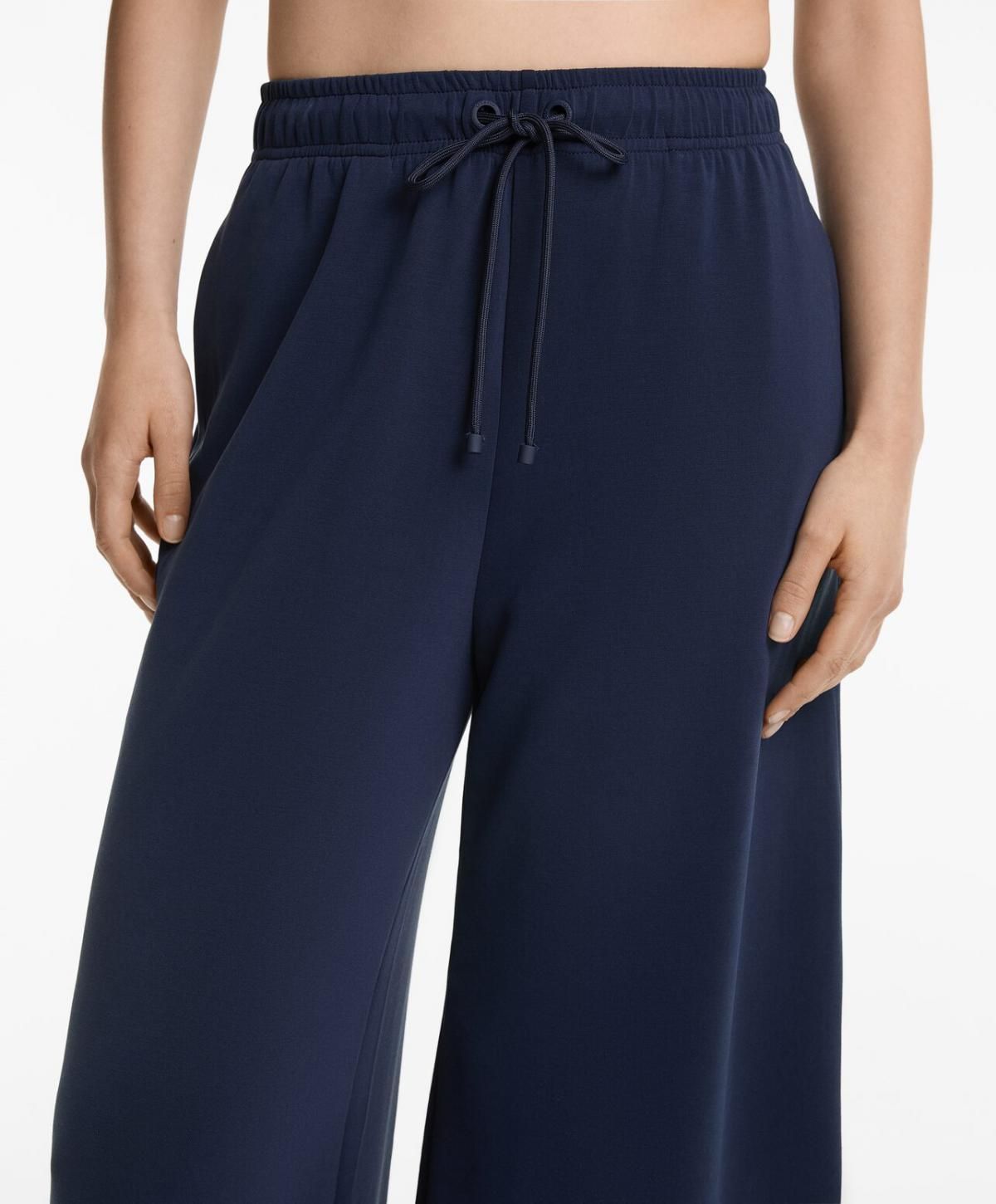 오이쇼 모달 소프트터치 와이드 크롭 팬츠 6235/792 NAVY - 상세 이미지 4