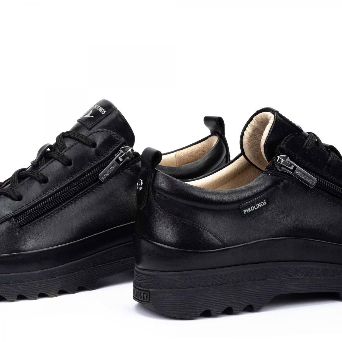 피콜리노스 테크니컬 레이스업 집업 메모리폼 여성 로우탑 스니커즈 VIGO W3W-6979C6 BLACK - 상세 이미지 3