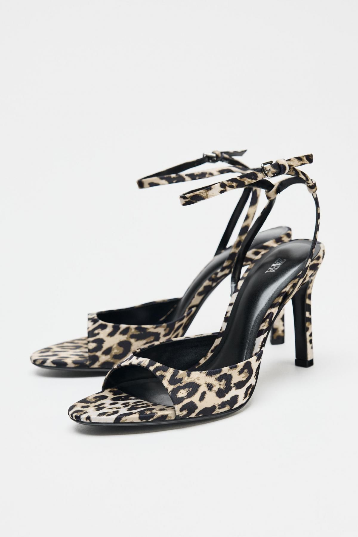 자라 애니멀프린트 스트랩 샌들 하이힐 1328/610 LEOPARD - 상세 이미지 5