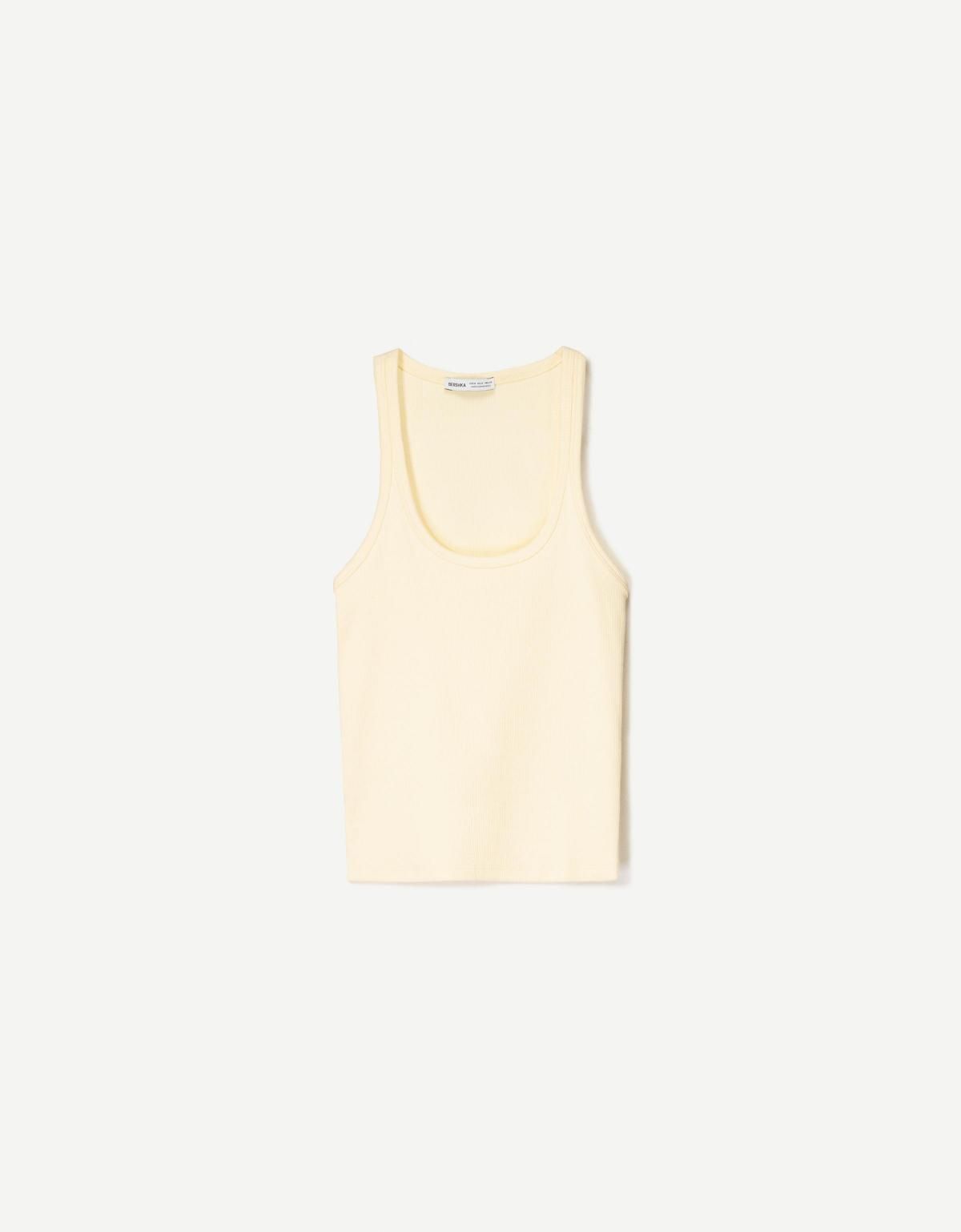 버쉬카 민소매 립 티셔츠 2338/152 YELLOW - 상품 이미지