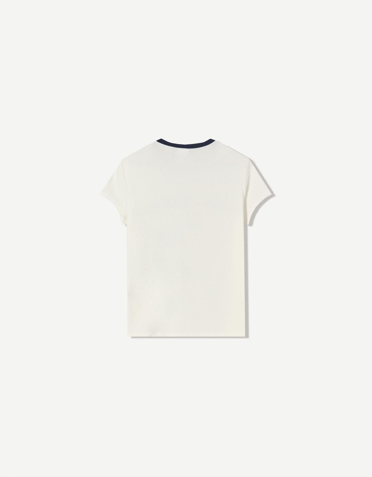 버쉬카 프린트 캐주얼 반팔 티셔츠 7588/167 WHITE - 상세 이미지 3