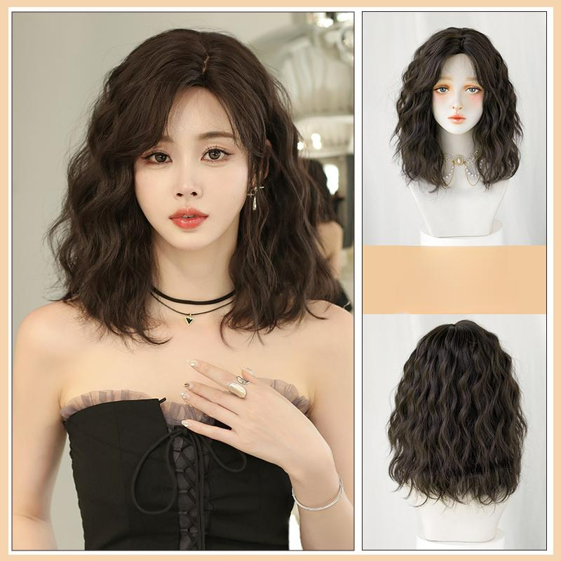 여성 웨이브  펌 가발 항암가발 42cm 블랙티 - 상품 이미지