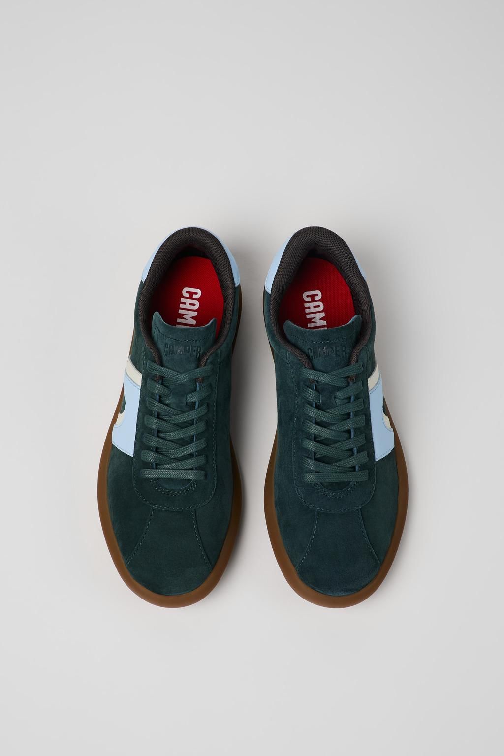 캠퍼 친환경 그린 레더 테크니컬 로우탑 스니커즈 Pelotas Soller K201608-005 GREEN - 상세 이미지 4