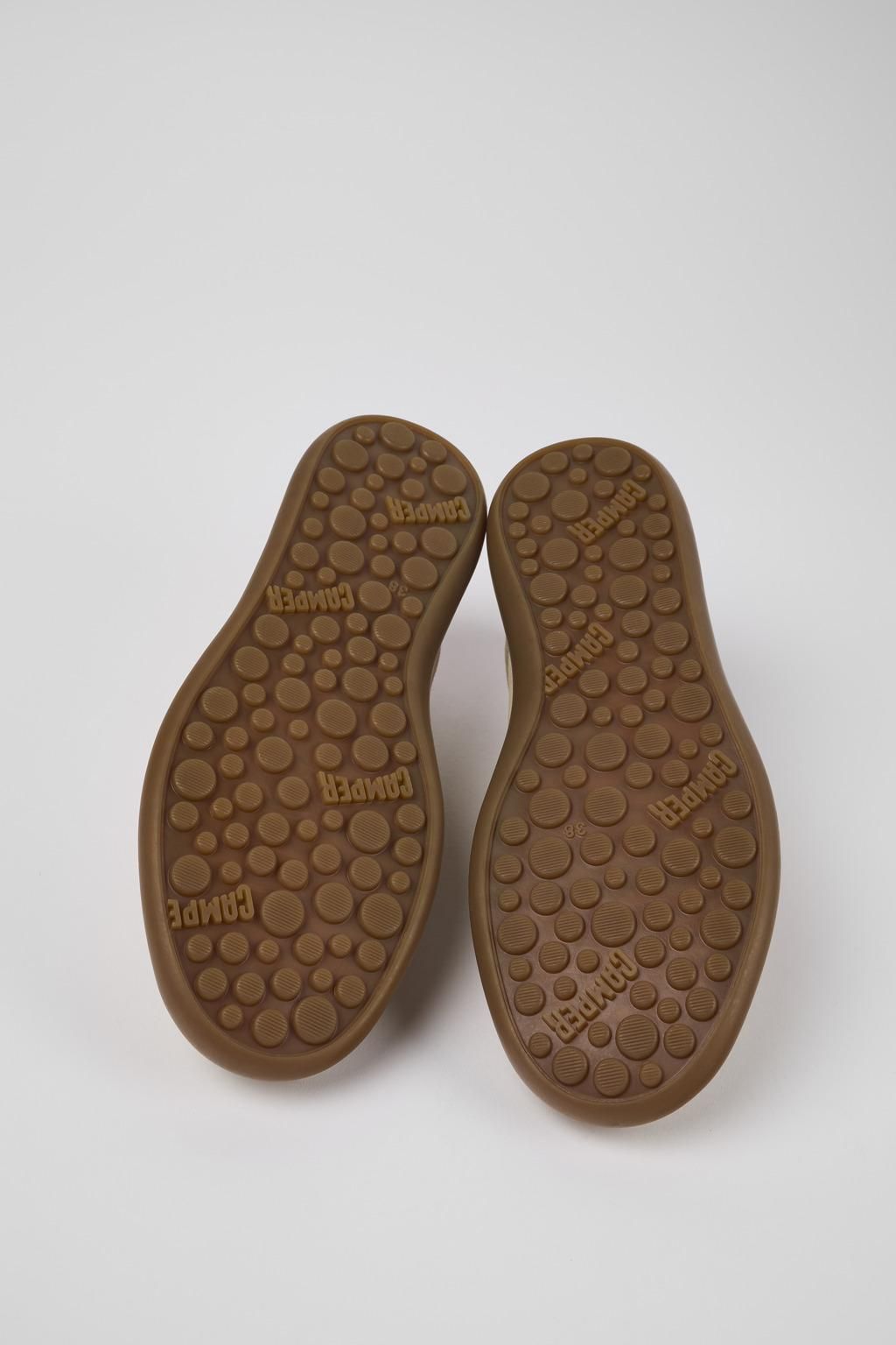 캠퍼 친환경 베이지 핑크 레더 스니커즈 Pelotas Soller K201608-003 BEIGE - 상세 이미지 5