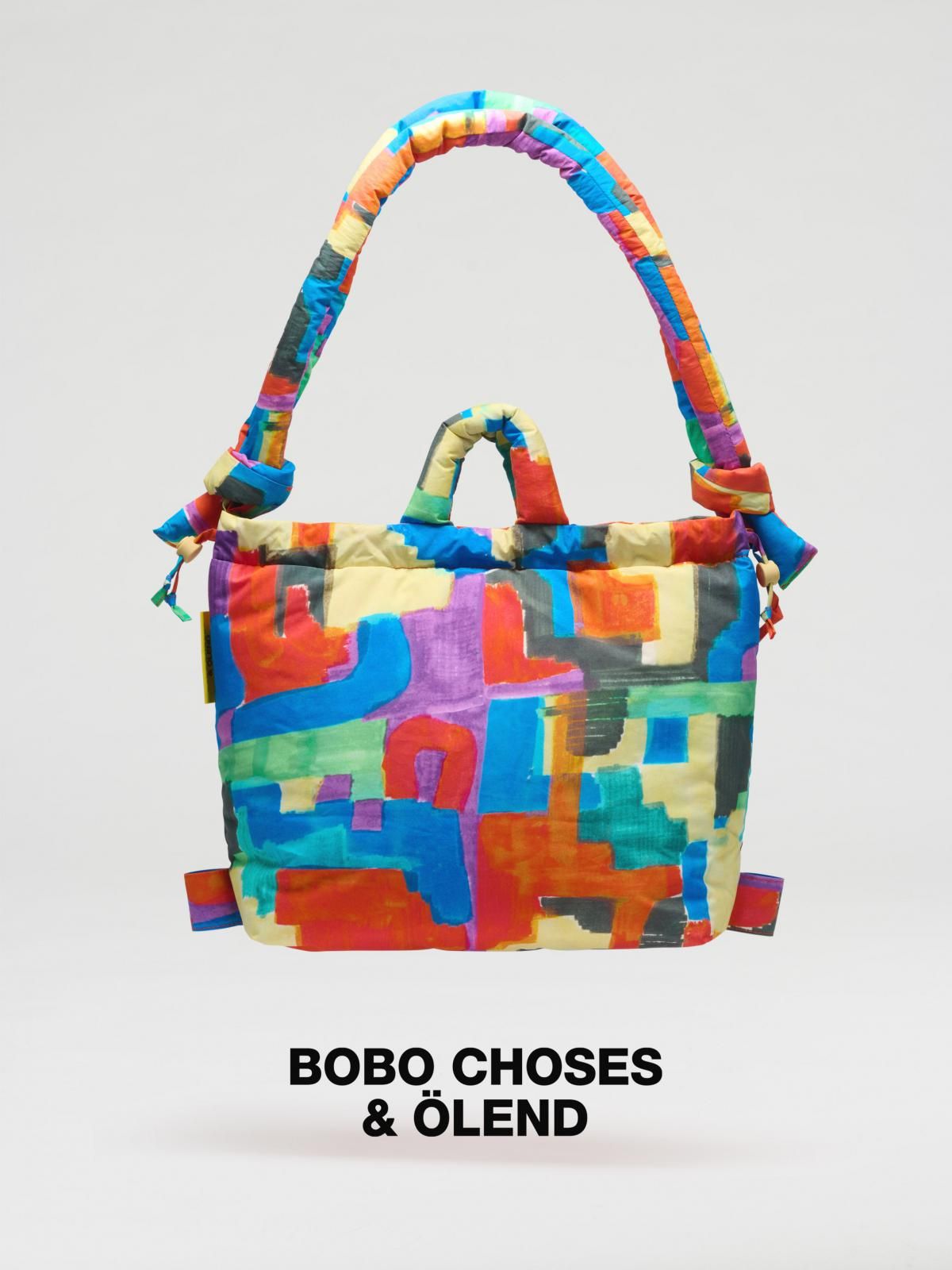 올랜드 멀티컬러 소프트 테크니컬 나일론 빅 숄더백 Ona 54620093120847 BOBO CHOSES X OLEND - PRINT - 메인 이미지