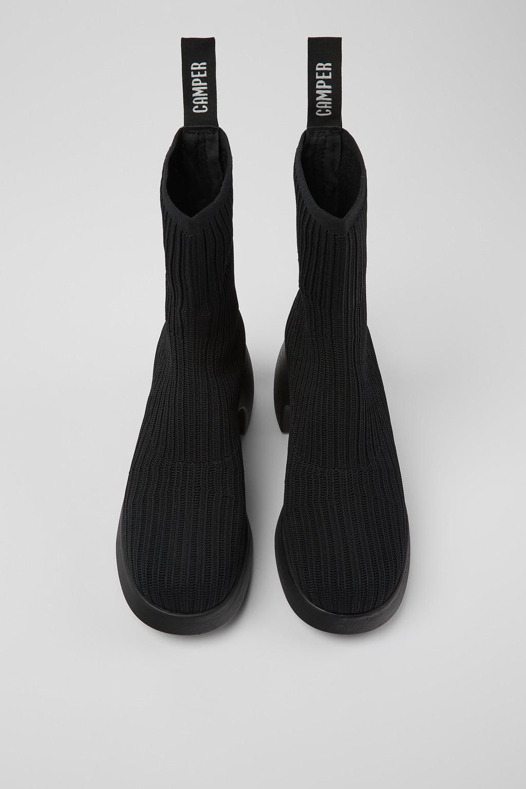 캠퍼 친환경 니트 청키힐 블랙 여성 부티 K400744-001 BLACK - 상세 이미지 4