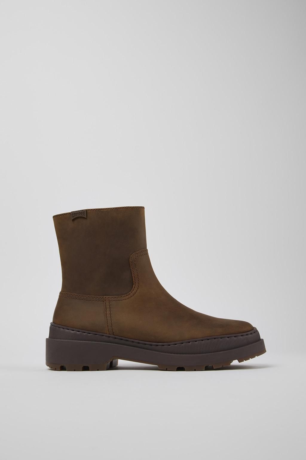 캠퍼 테크니컬 브라운 누벅 앵클부츠 Brutus Trek K400782-005 BROWN - 메인 이미지