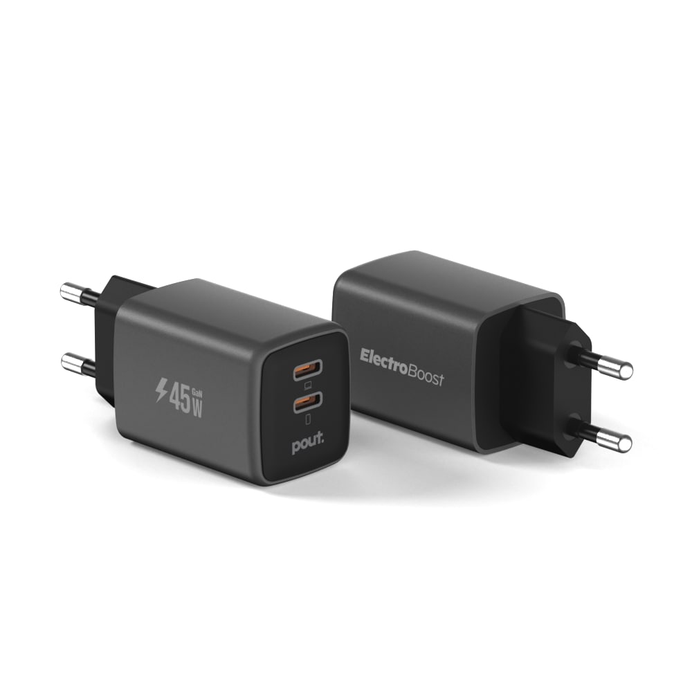 파우트 45W PD 3.0 PPS GaN 초고속 멀티 충전기 어댑터 블랙 - 상세 이미지 3