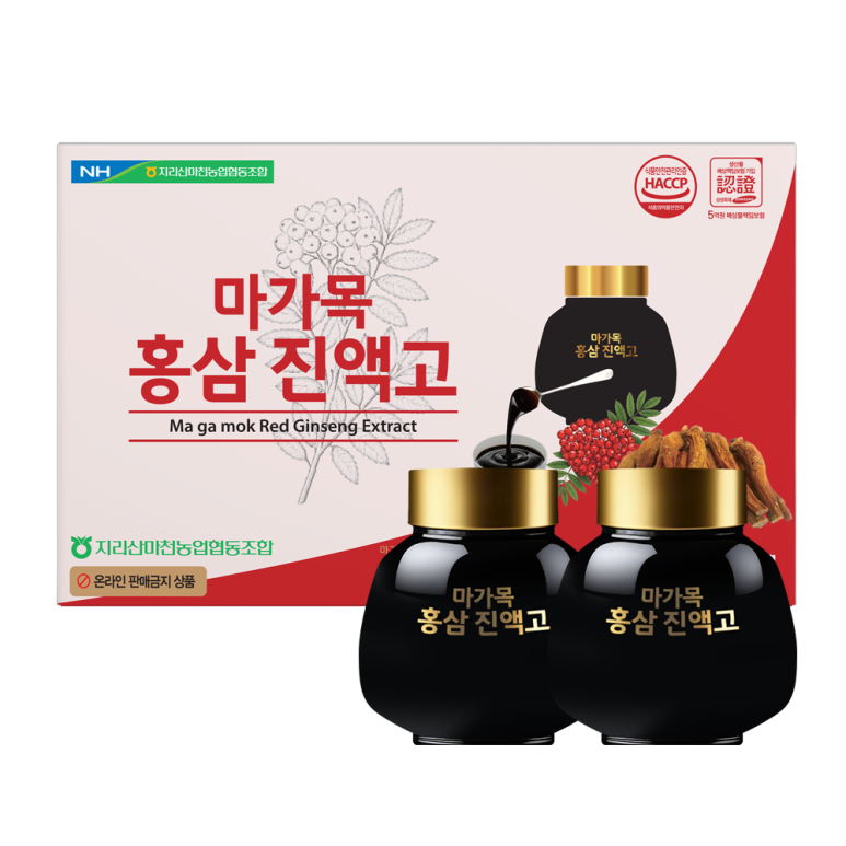 지리산마천농협 마가목 홍삼진액고 500g 4병 6년근홍삼 마가목 진피 배합 기력 없을 때 - 상품 이미지