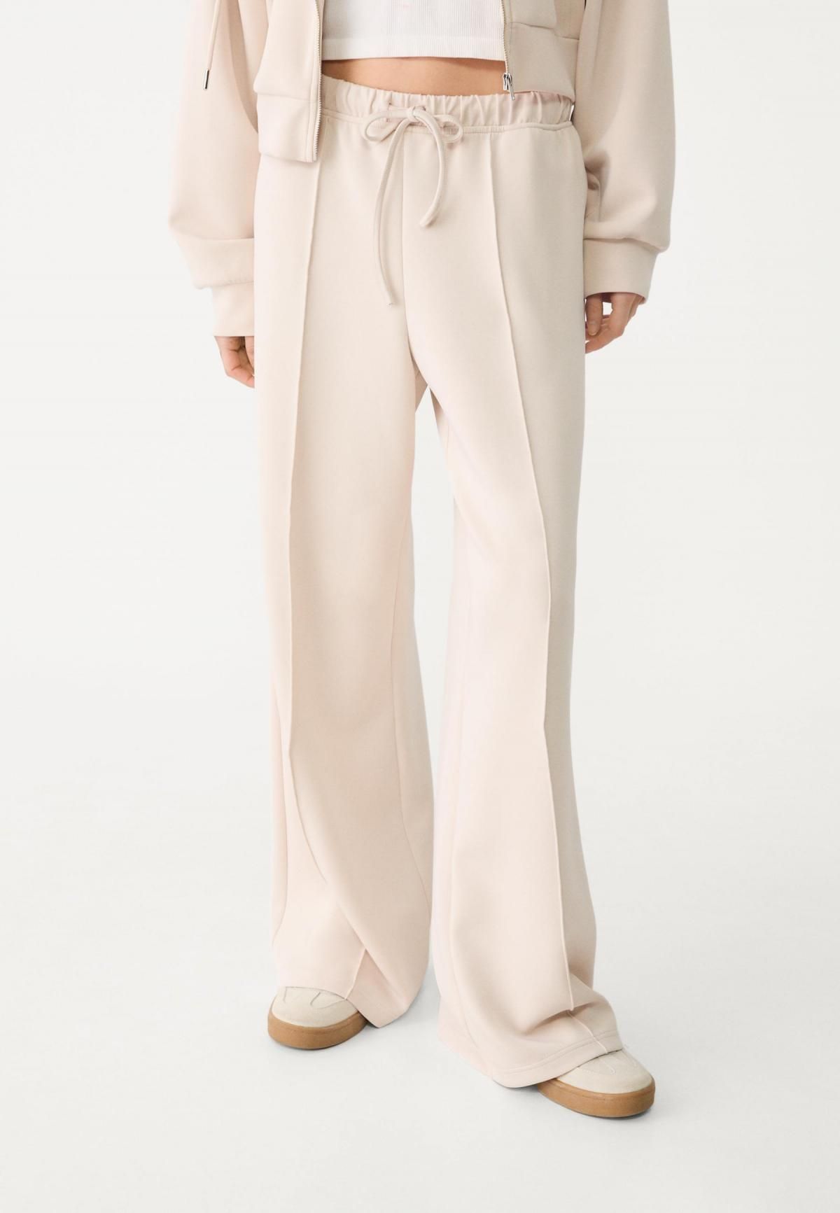 스트라디바리우스 소프트터치 와이드핏 테크니컬 팬츠 4512/257 STONE - 상품 이미지