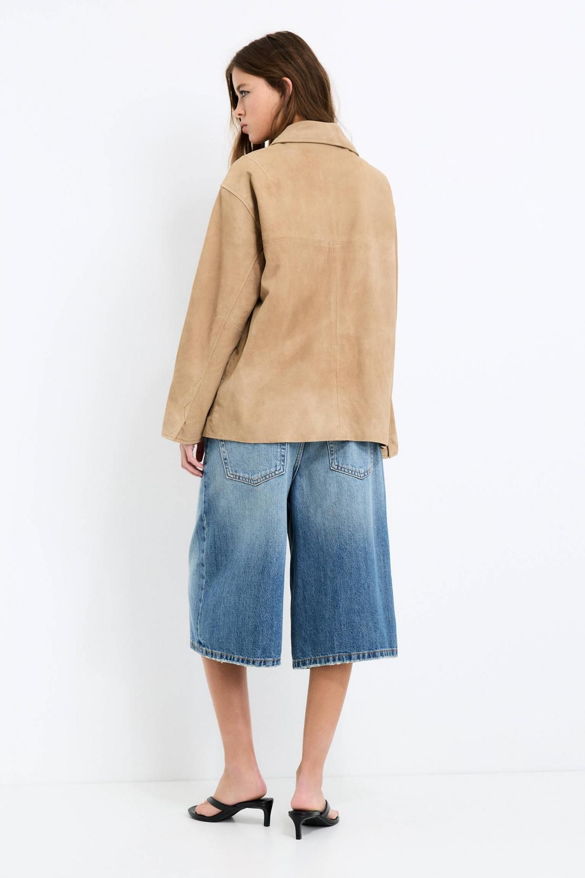 풀앤베어 프리미엄 스웨이드 레더 재킷 3752/398 BEIGE - 상세 이미지 4