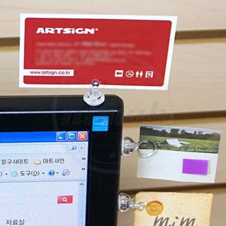 [별별샵협력사]님아 10P 미니 부착형 퀸 메모꽂이 이름표집게 페이퍼홀더