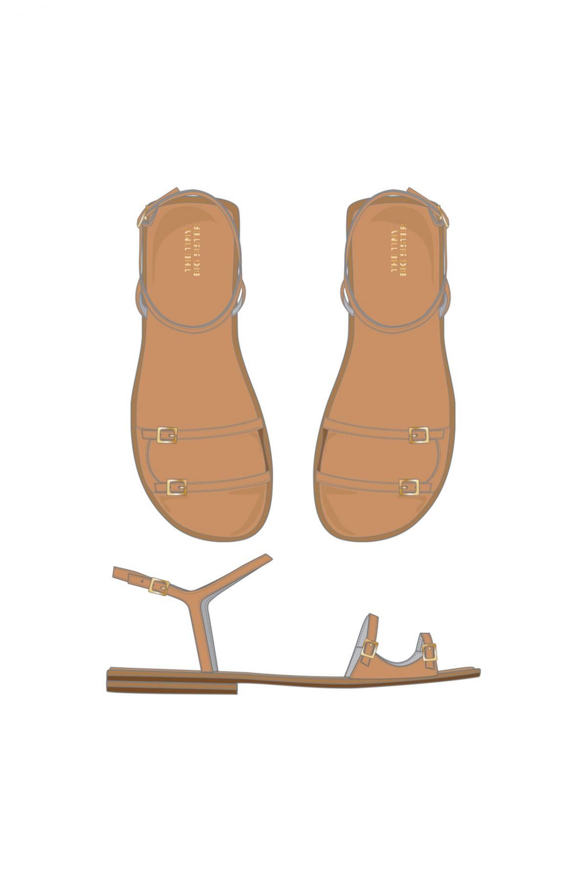 타이니코튼 스트랩 플랫 샌들 SANDALIAS PLANAS SS25-806J20 ALMOND - 상세 이미지 2