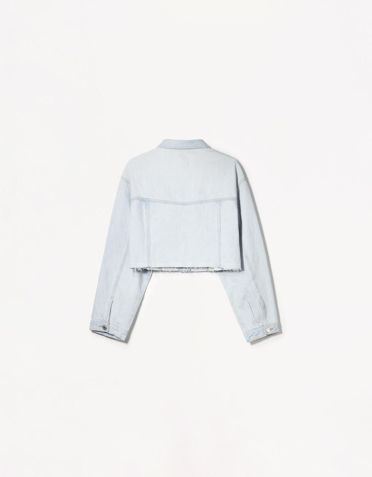 버쉬카 크롭 데님 재킷 1521/335 LIGHT BLUE - 상세 이미지 2