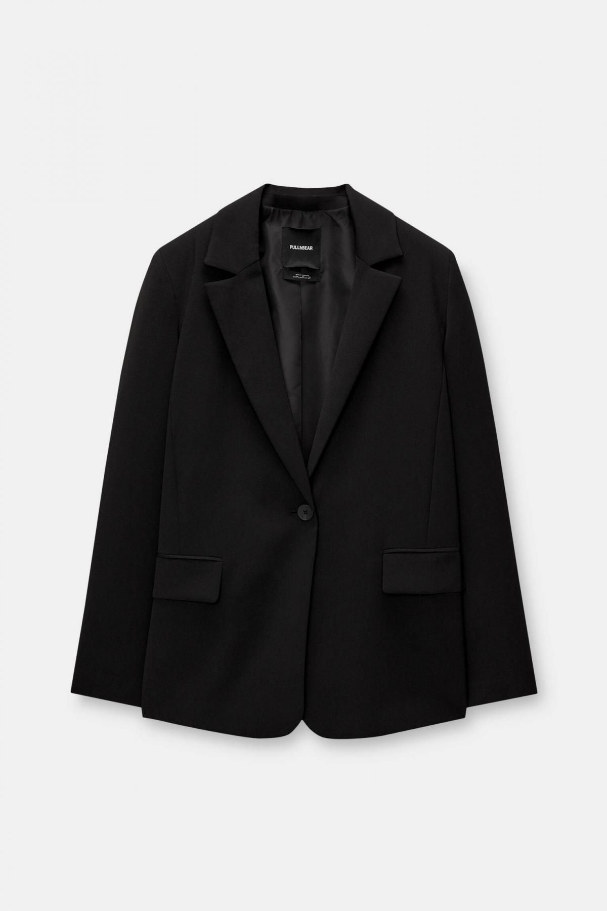 풀앤베어 클래식 테일러드 블랙 베이직 블레이저 7802/310 BLACK - 메인 이미지