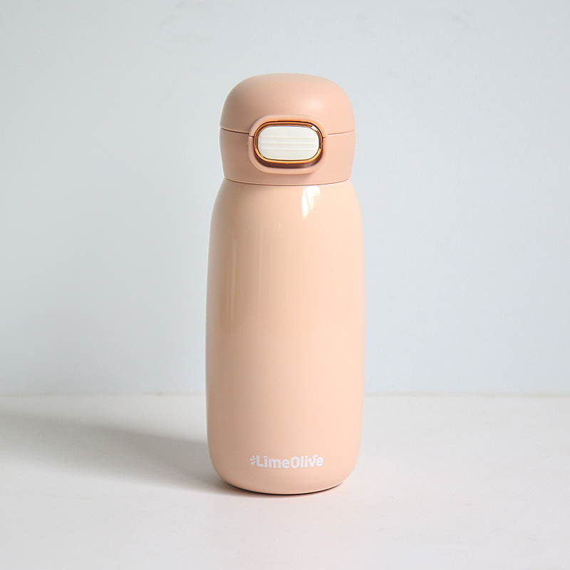 어린이 텀블러 원터치 초등 물병 물통 우주인 350ml, 핑크 - 상품 이미지