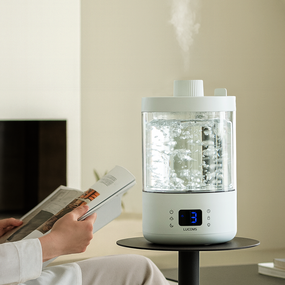 루컴즈 100도 가열식 리모컨 신생아 살균 가습기 유리 2.8L H28D01G