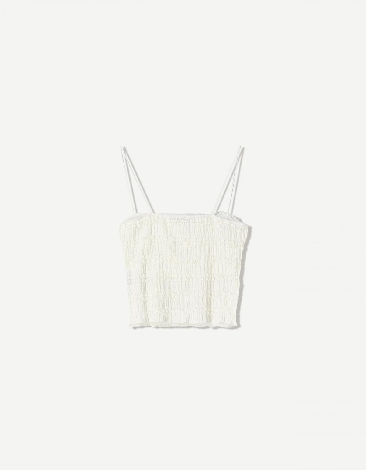 버쉬카 블론드 레이스 크롭 뷔스티에 탑 3670/662 OFF WHITE - 상품 이미지