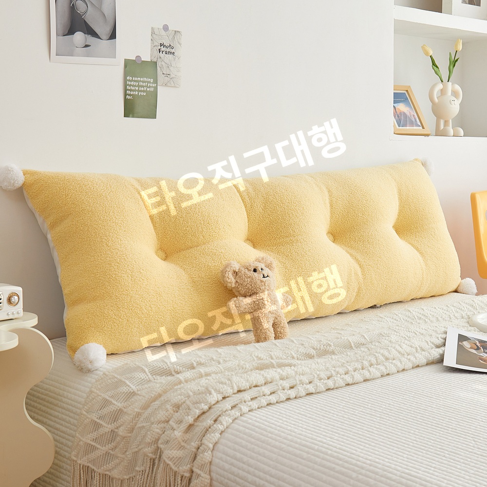 침대 옆 부드러운 가방 베개 허리 쿠션 소파 베개 이동식 및 빨 대형 등받이 다다미 침대 어린이 독서 책 - 상세 이미지 4