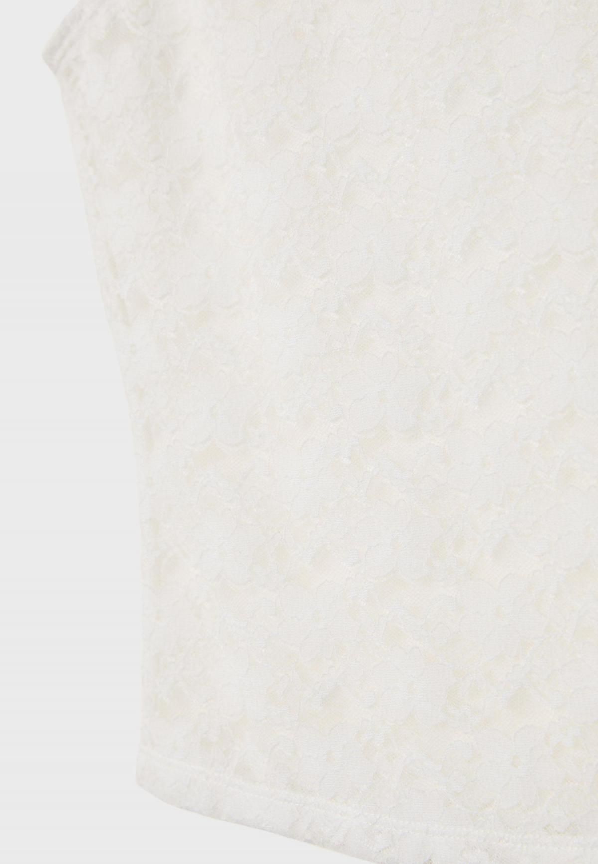 스트라디바리우스 레이스 시스루 민소매 탑 8088/500 WHITE - 상세 이미지 2