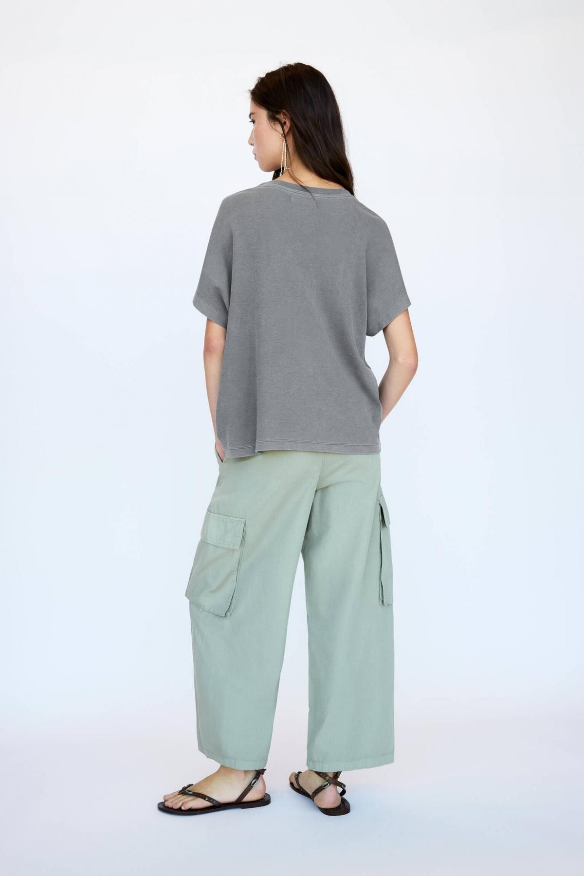 풀앤베어 오버사이즈 미니멀 라운드넥 반팔 티셔츠 3245/319 MEDIUM GREY - 상세 이미지 4