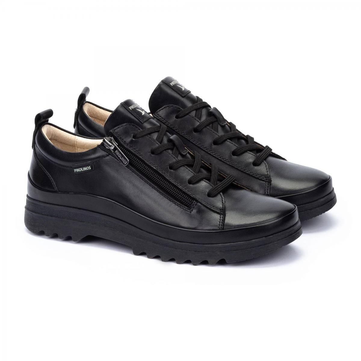 피콜리노스 테크니컬 레이스업 집업 메모리폼 여성 로우탑 스니커즈 VIGO W3W-6979C6 BLACK - 상세 이미지 2
