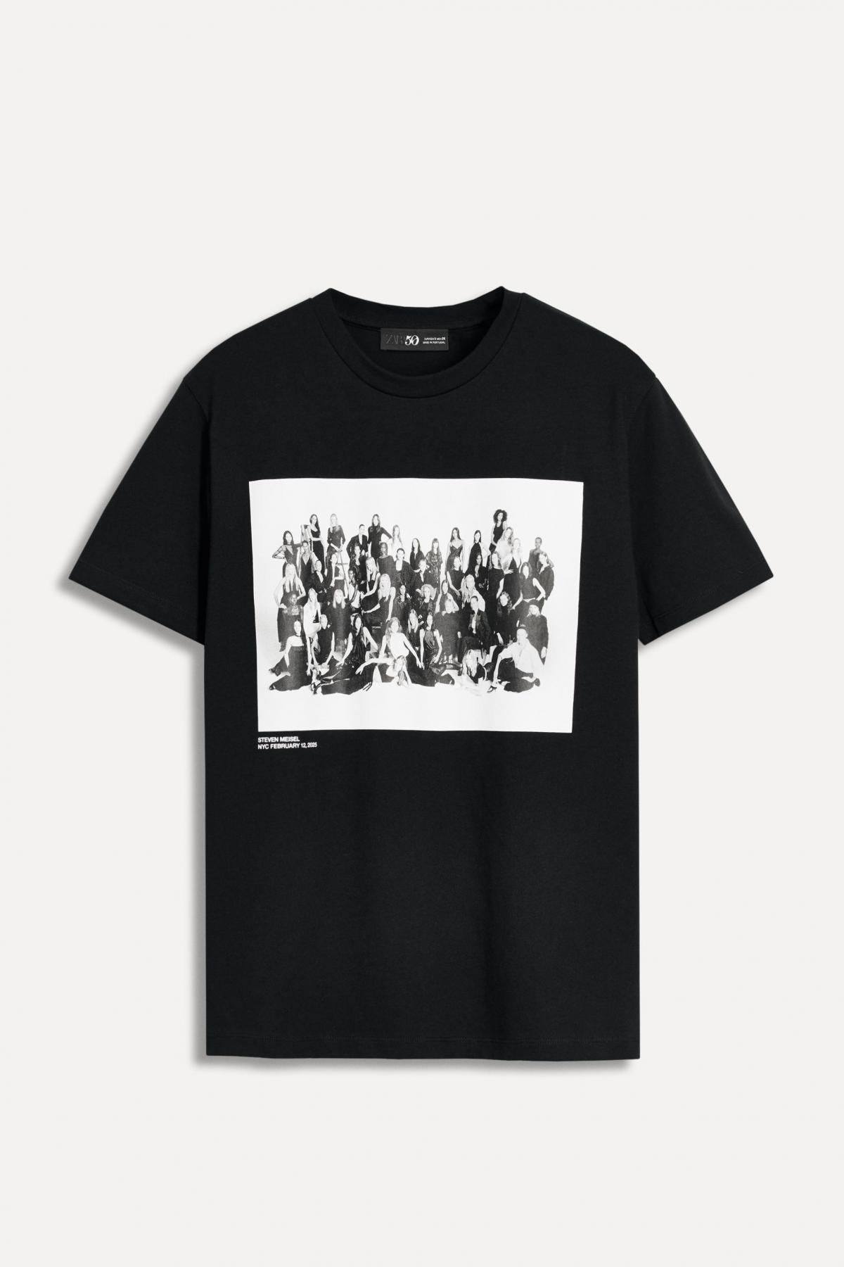 자라 포토그래픽 오버핏 반팔 티셔츠 스티븐 마이젤 50주년 에디션 0085/010 BLACK - 메인 이미지