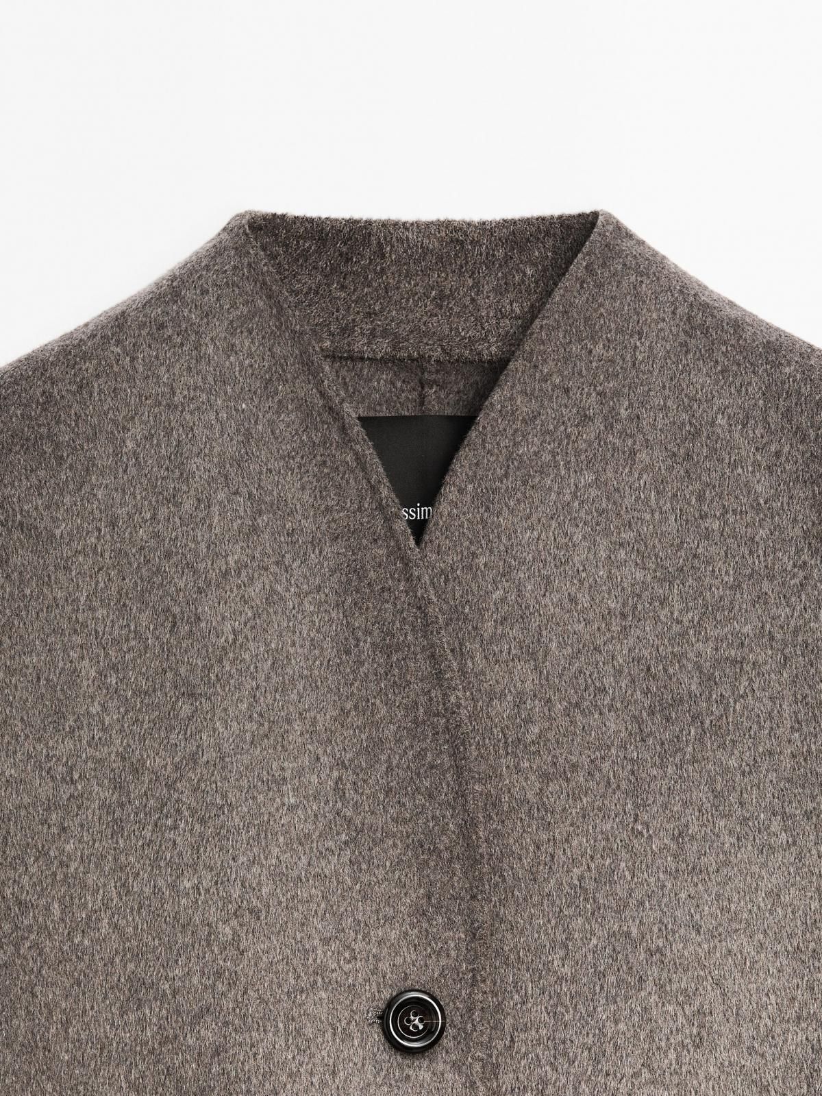 마시모두띠 프리미엄 울블렌드 하이넥 롱코트 6439/989 GREY - 상세 이미지 2