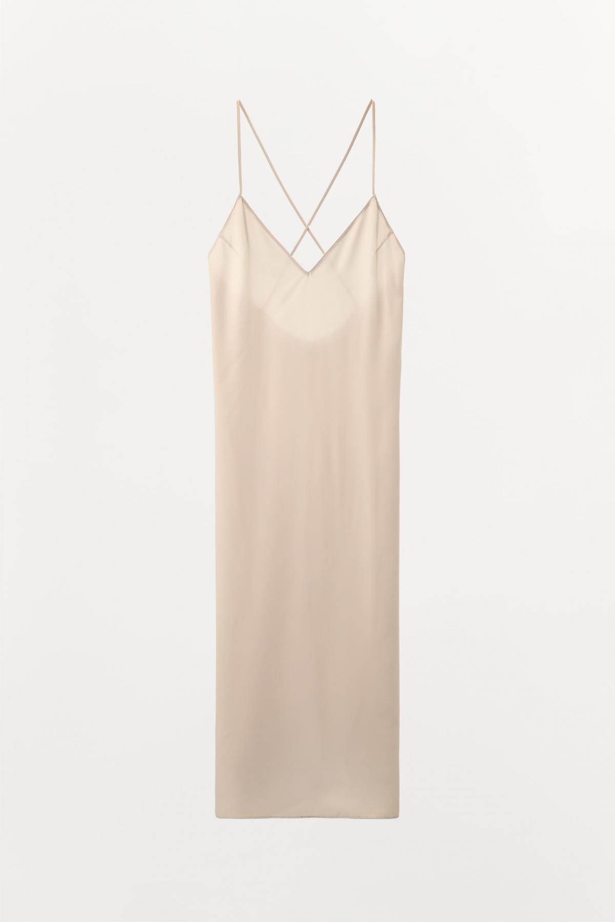 자라 스트랩 롱 슬립 원피스 1223/930 BEIGE-PINK - 메인 이미지