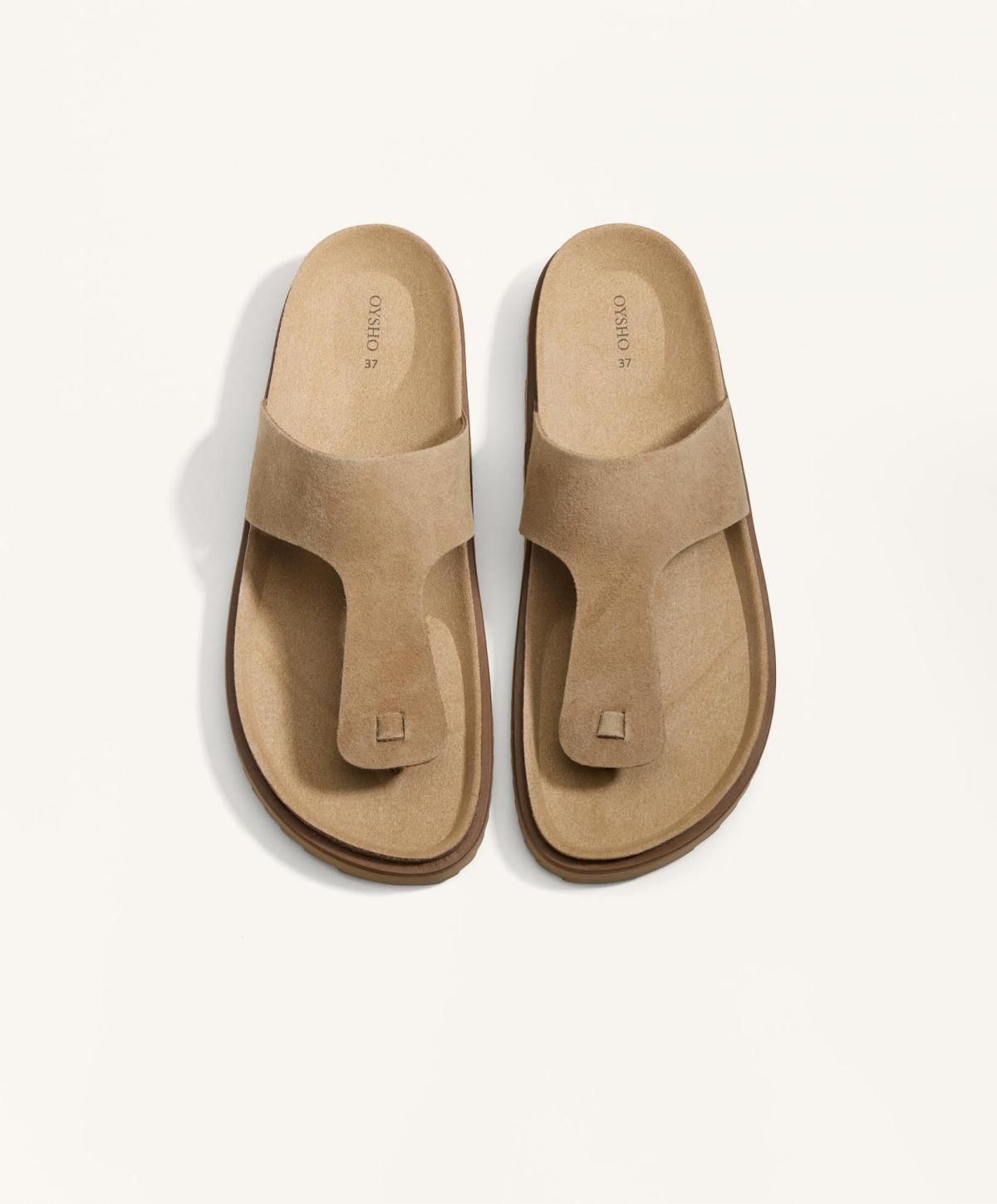 오이쇼 스플릿 레더 T컷 스트랩 샌들 1275/580 TOASTEDBROWN - 상세 이미지 3