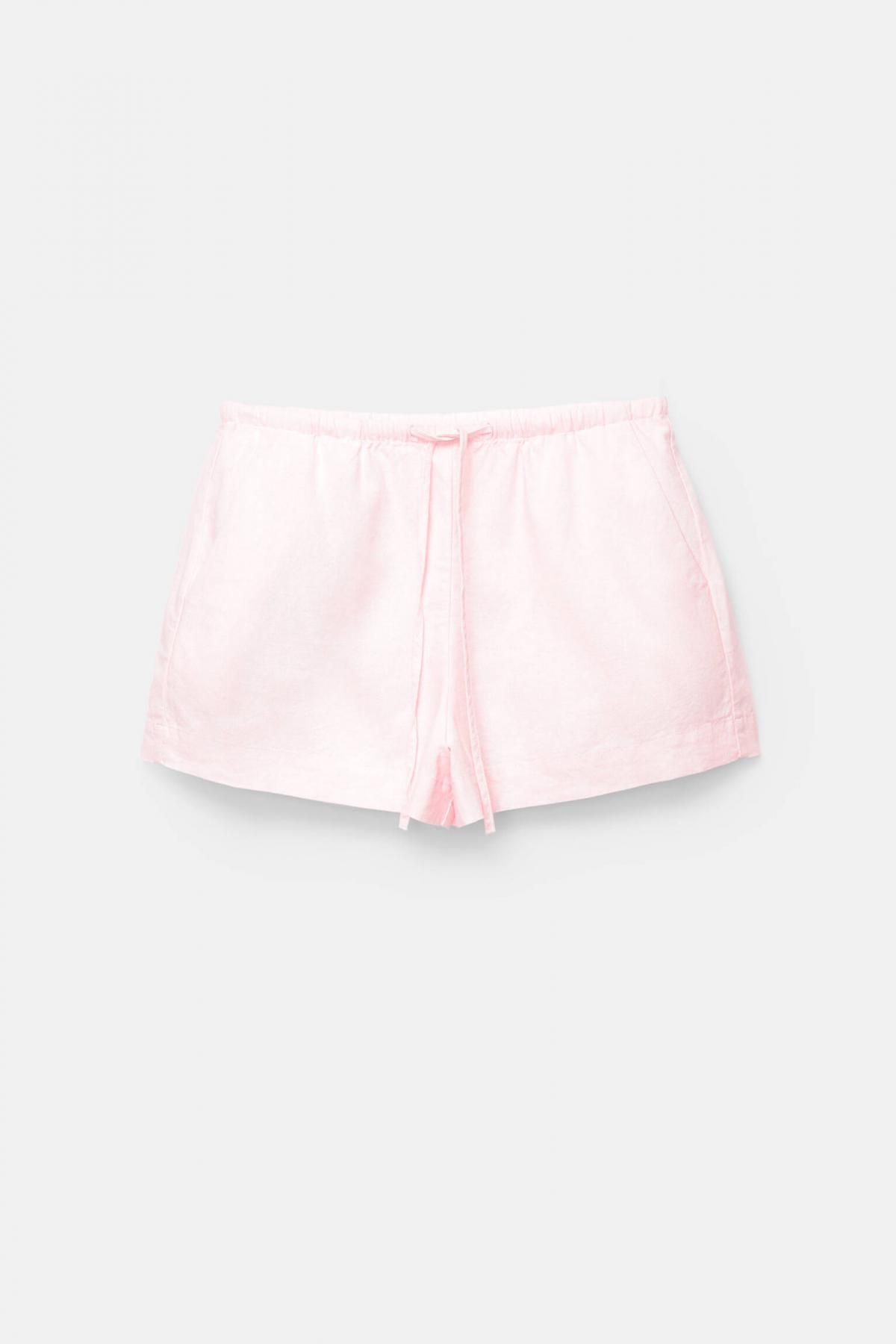 풀앤베어 러스틱 린넨 블렌드 밴딩 숏팬츠 7696/328 ROSE PINK - 메인 이미지