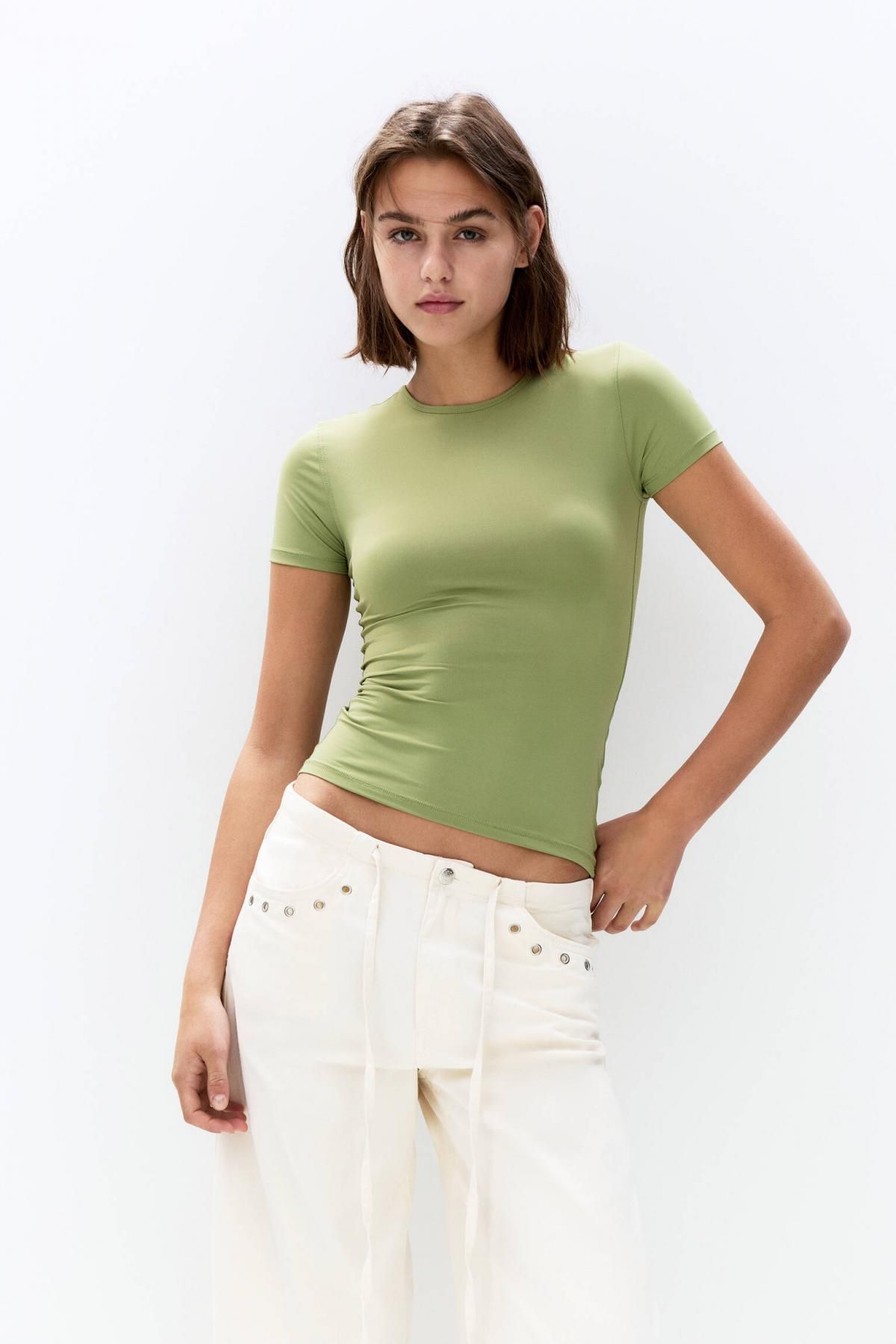 풀앤베어 테크니컬 폴리아미드 반팔 티셔츠 3245/313 OLIVE - 상세 이미지 3