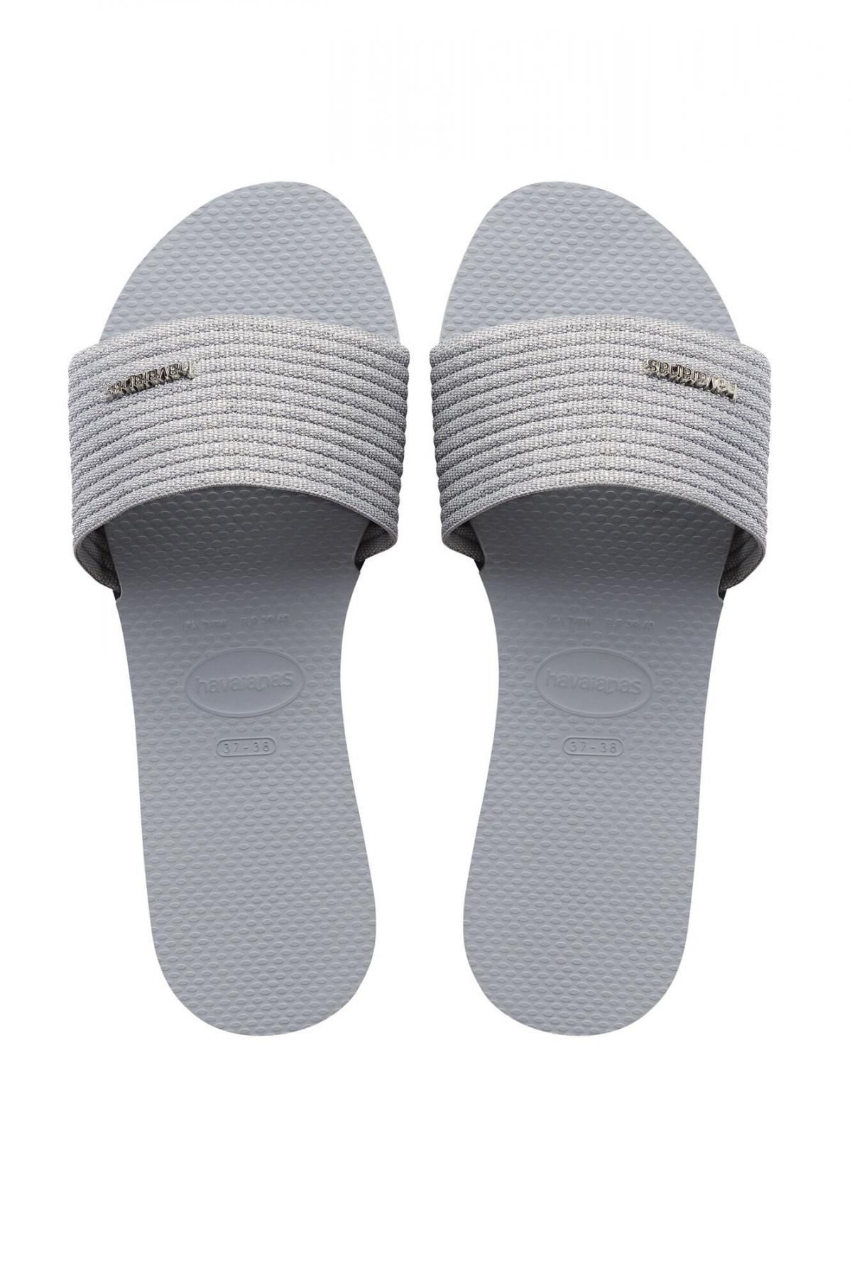 하바이아나스 메탈릭 슬라이드 샌들 Havaianas You Malta Metallic 4183434 GRIS - 상세 이미지 4