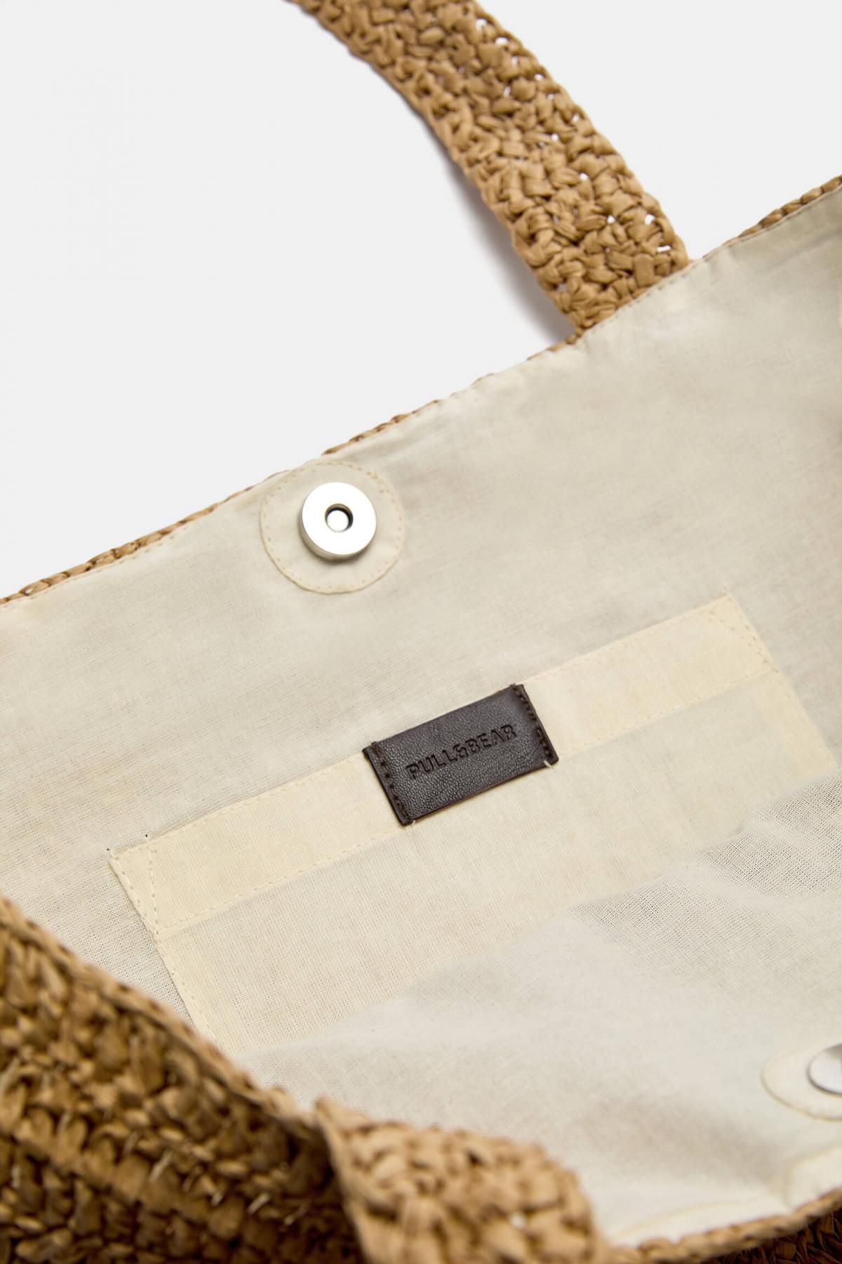 풀앤베어 내추럴 라탄 쇼퍼백 4023/640 BEIGE - 상세 이미지 5