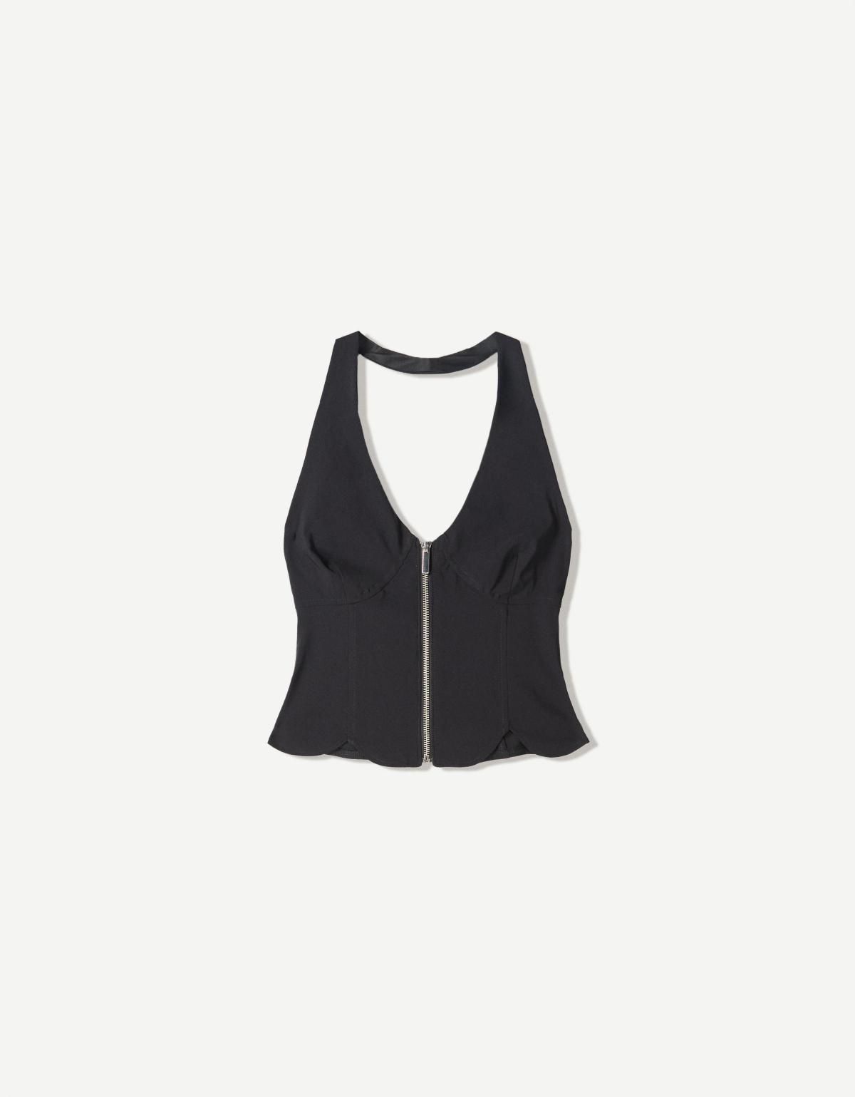버쉬카 테크니컬 집업 벵갈린 민소매 탑 8775/692 BLACK - 상품 이미지
