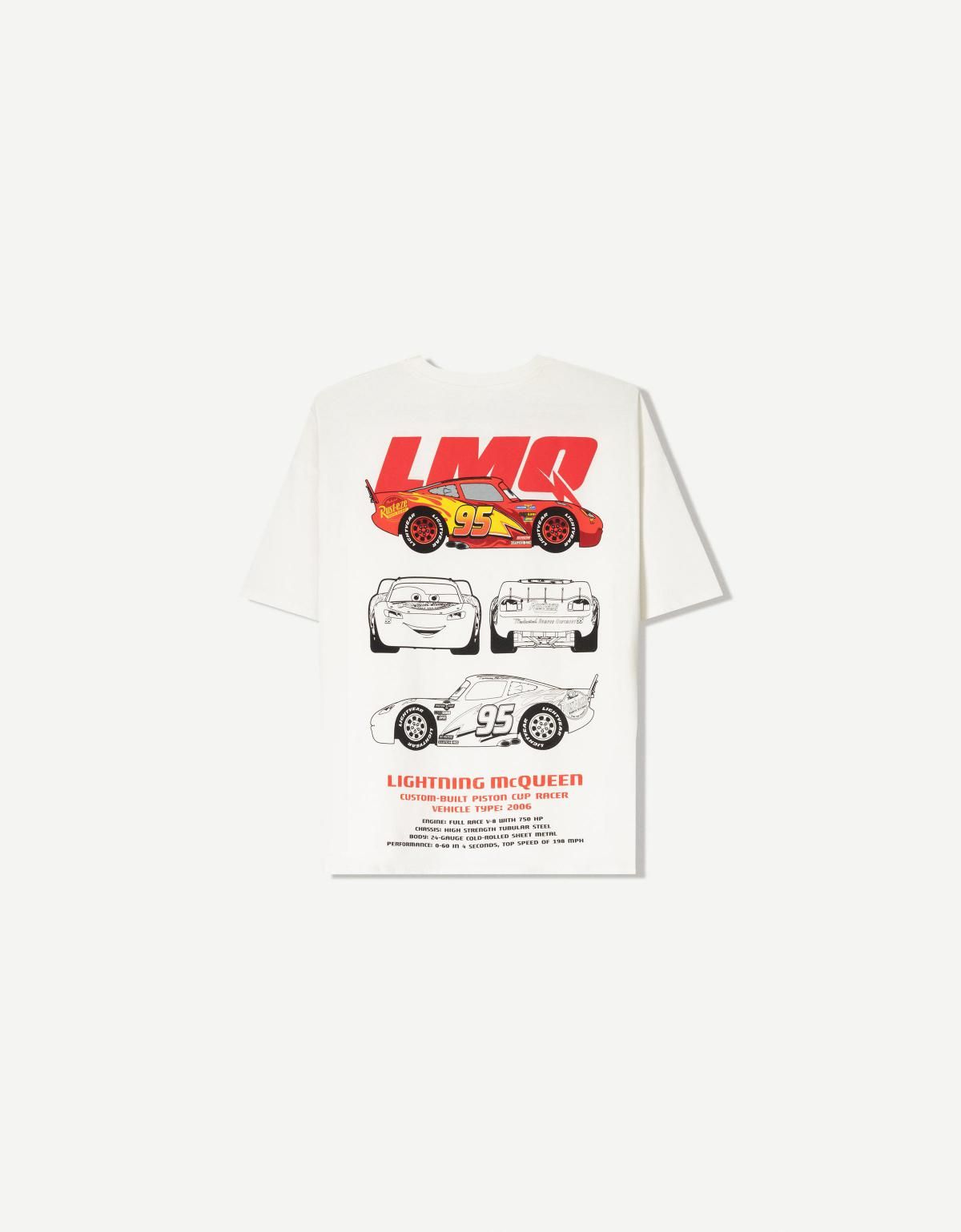 버쉬카 프린트 캐주얼 반팔 티셔츠 Cars 2707/033 OFF WHITE - 상세 이미지 5